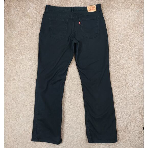 Levis 550 Black Denim Jeans 18M Relaxed Fit Boot Cut Cotton (measures 36x31) - Picture 2 of 10